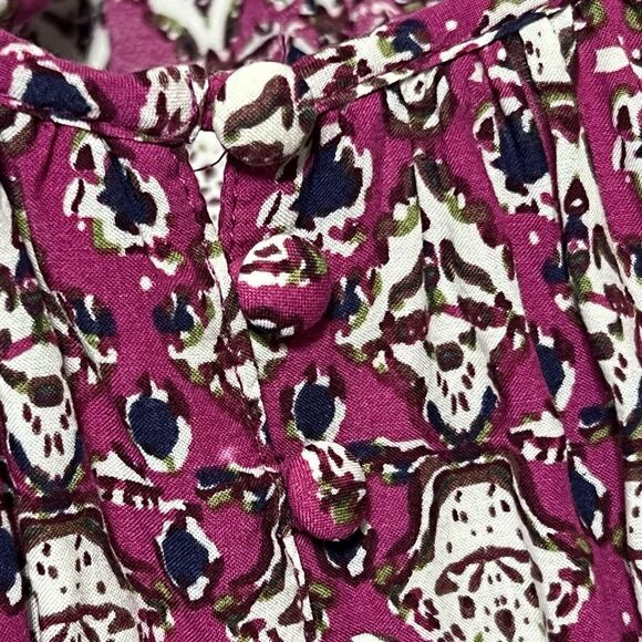 Rose & Rhyme Shirt Womens 1X Peasant Floral Pink - Picture 5 of 16